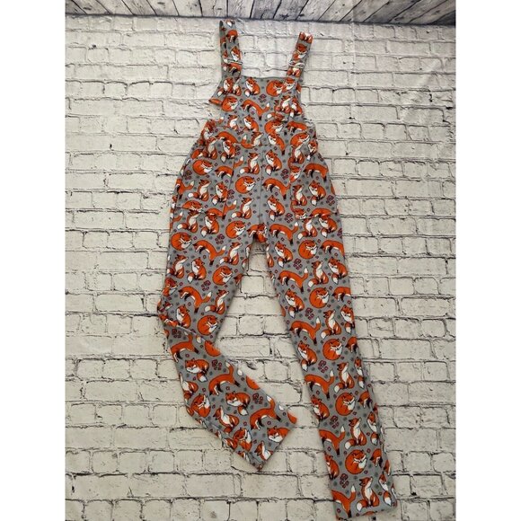BlackMilk Overalls Fox and Mushroom Gray‎ Orange Rare Sz Small Vintage Australia - Picture 15 of 16